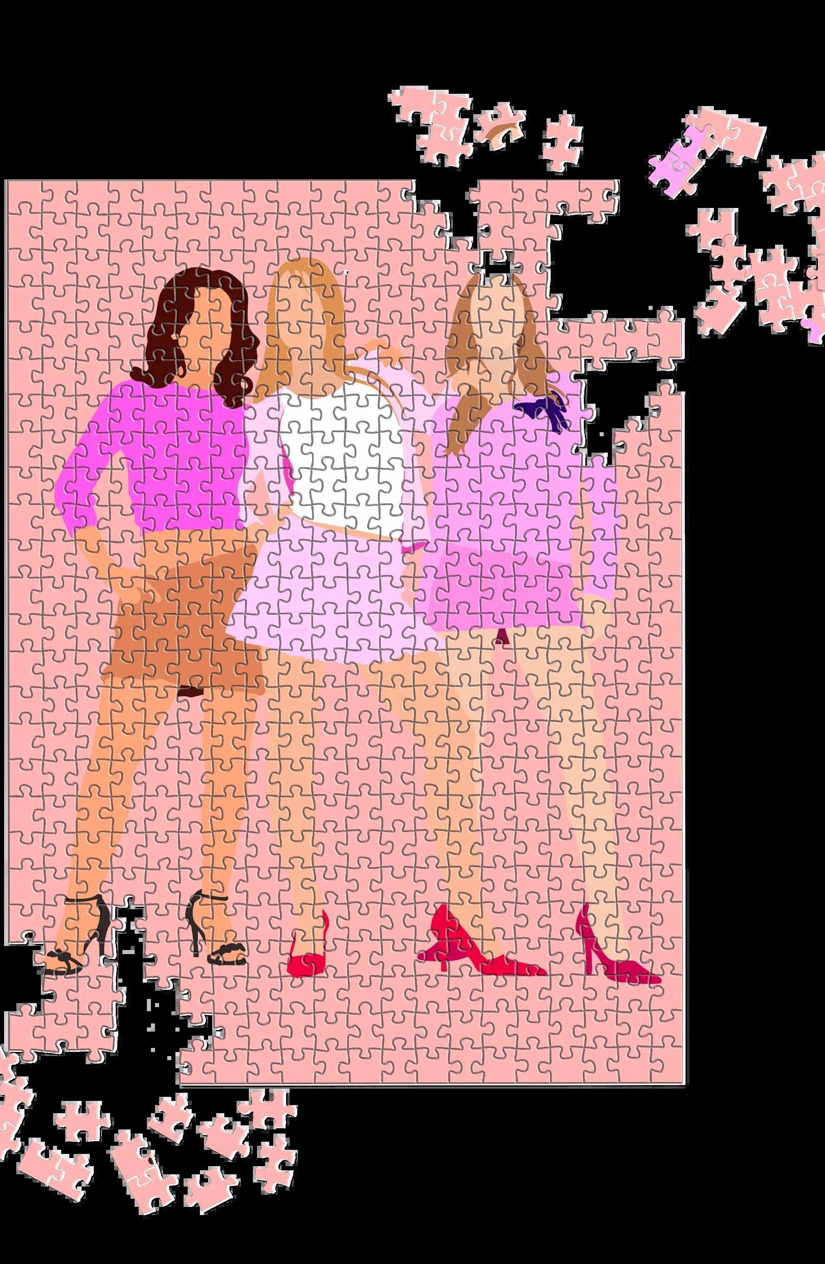 Bored Sheep Mean Girls Inspired: the Plastics Jigsaw Puzzle 500 Pcs Game by Bored Sheep as seen on celebrities