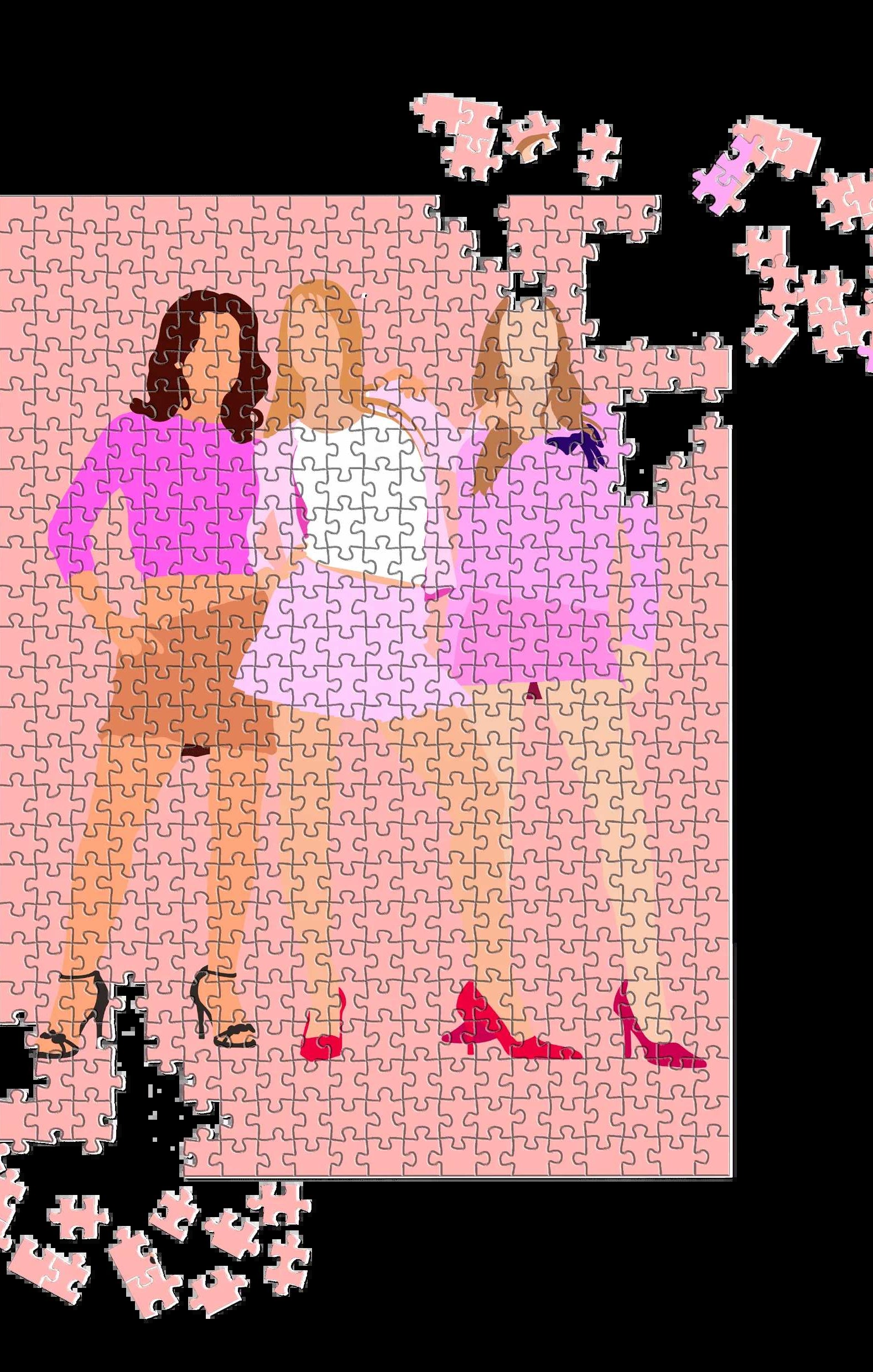 Bored Sheep Mean Girls Inspired: the Plastics Jigsaw Puzzle 500 Pcs Game by Bored Sheep as seen on celebrities
