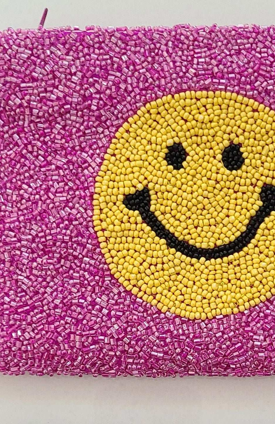 Tiana Designs Hand Beaded Smiley Coin Purse Wristlet Handbag by Tiana New York as seen on celebrities