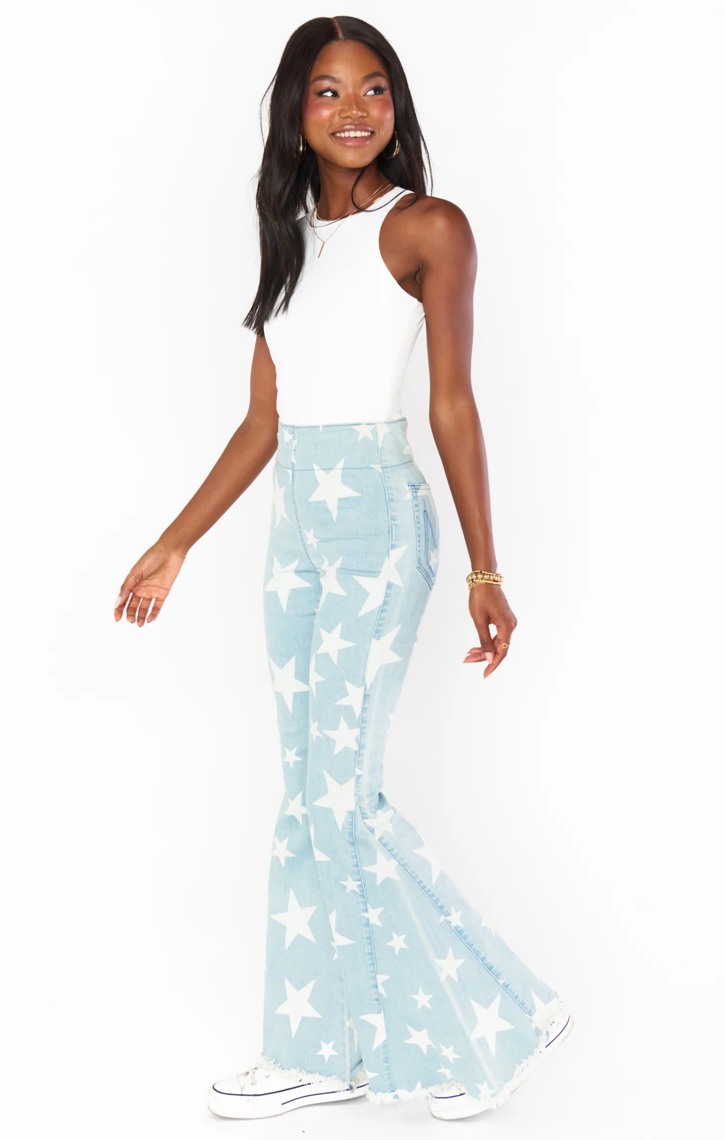 Show Me Your Mumu Berkeley Star Bells Flared Jeans by Show Me Your Mumu – Jeans – XS | Spoiled Brat UK