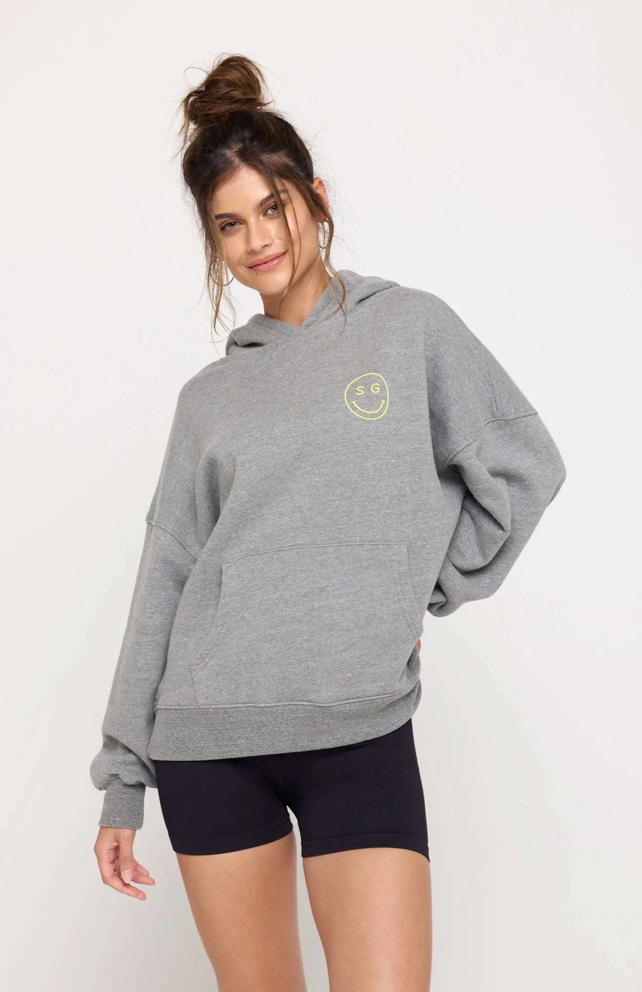 Spiritual Gangster SG Smiley Easy Hoodie Hooded Sweatshirt by Spiritual Gangster as seen on celebrities