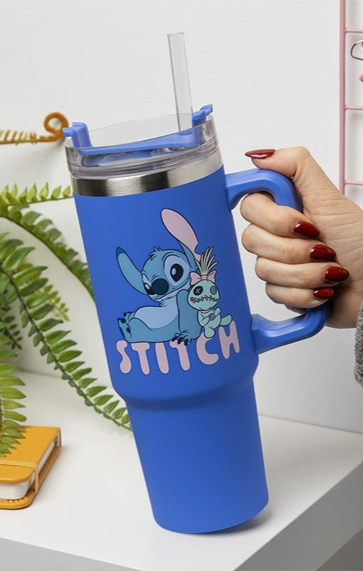 Disney Stitch 1200ml Insulated Cup and Straw Travel Mug by Paladone as seen on celebrities