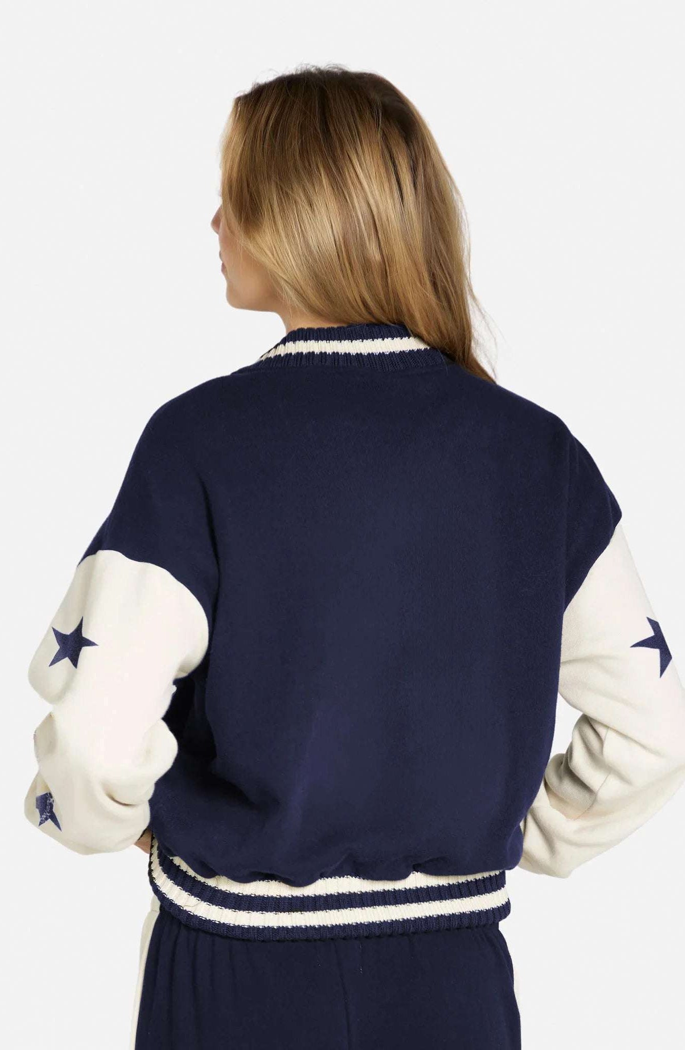 Lauren Moshi Taissa Stars Zip Jacket Zip Up Hoodie by Lauren Moshi as seen on celebrities
