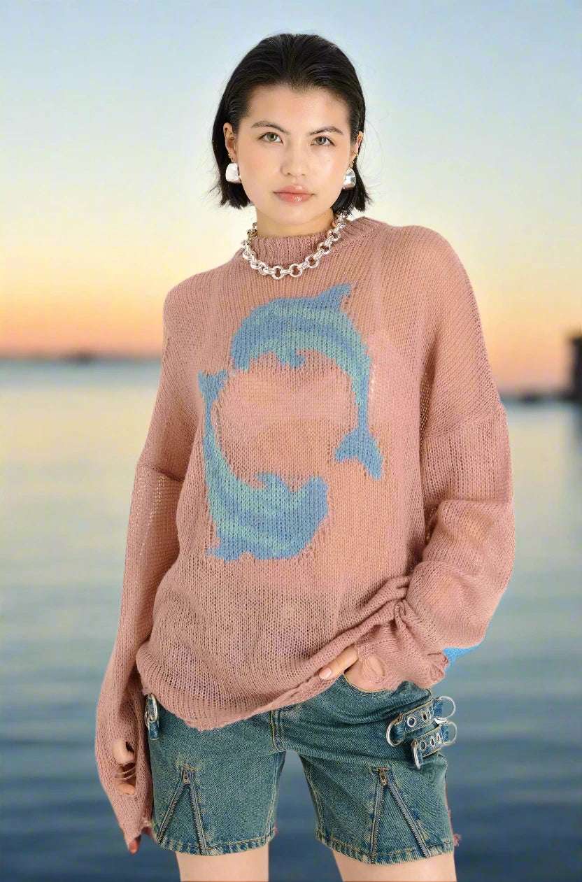 The Ragged Priest Aqua Knit Jumper Knit Jumper by The Ragged Priest as seen on celebrities