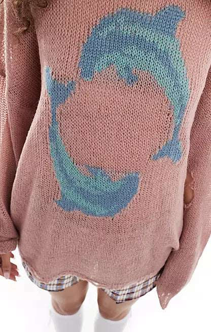 The Ragged Priest Aqua Knit Jumper Knit Jumper by The Ragged Priest as seen on celebrities