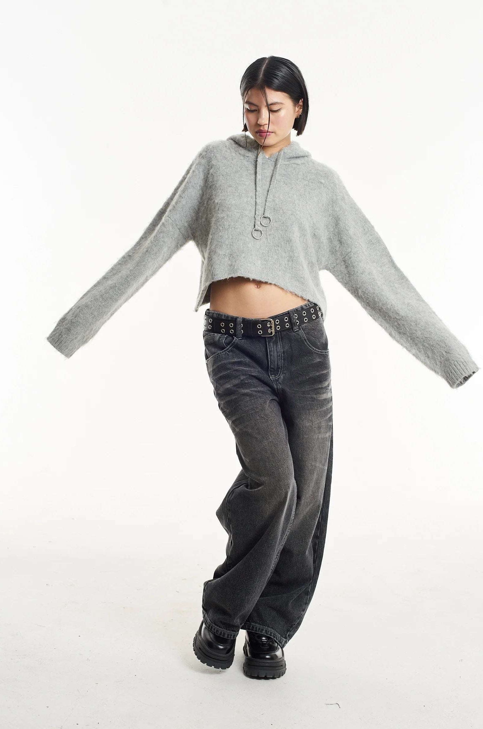 The Ragged Priest Arctic Fluffy Knit Hoodie Hoodie by The Ragged Priest as seen on celebrities