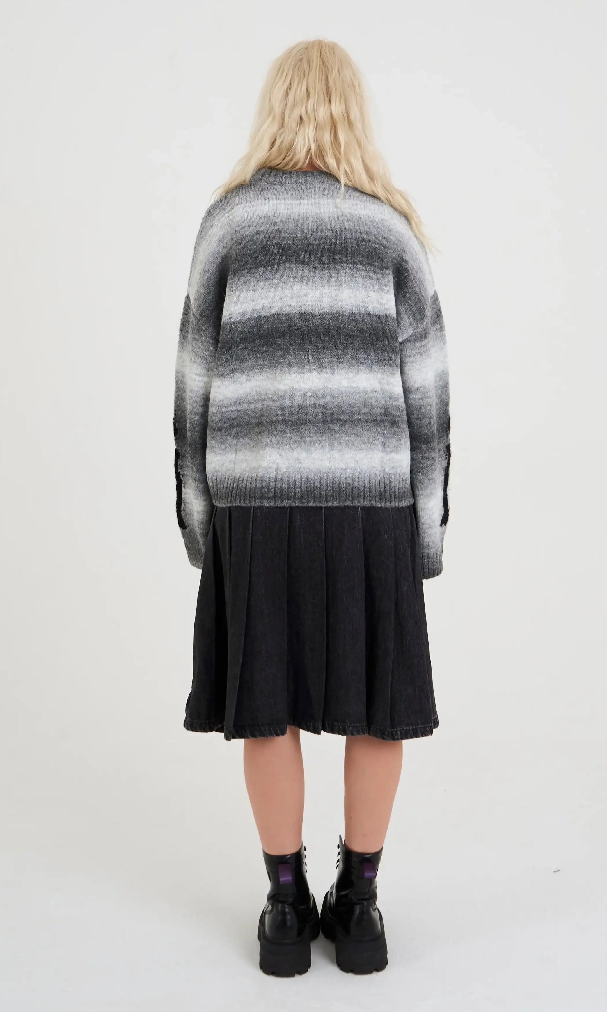 The Ragged Priest Bare Spacedye Skeleton Knit Jumper