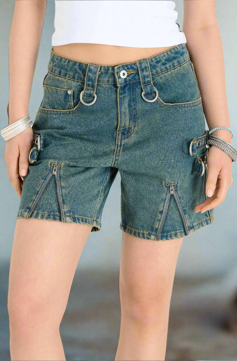 The Ragged Priest Dirty Wash Bondage Dad Shorts Shorts by The Ragged Priest as seen on celebrities