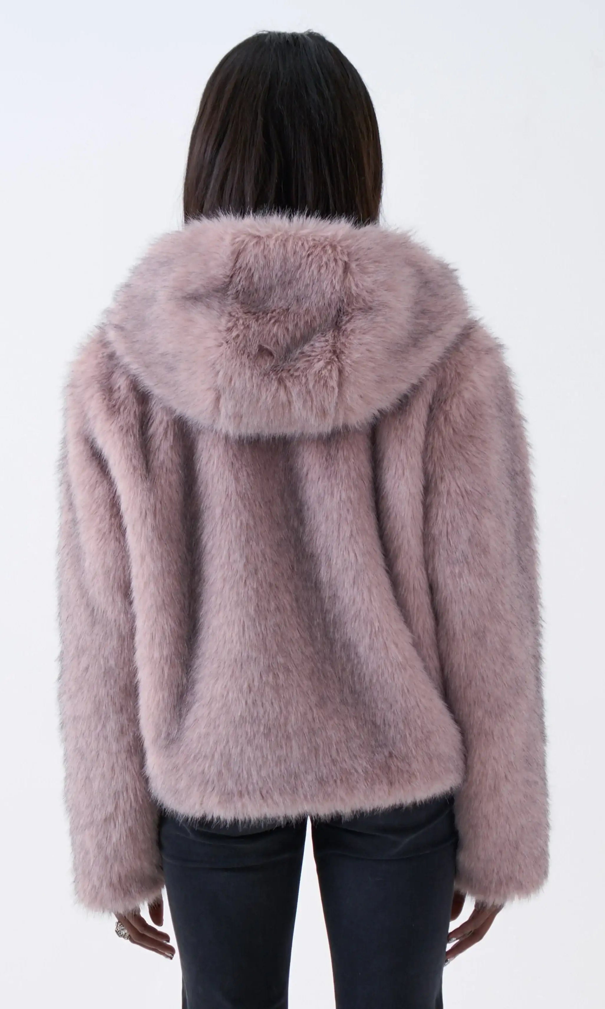 The Ragged Priest Julia Pink Faux Fur Coat