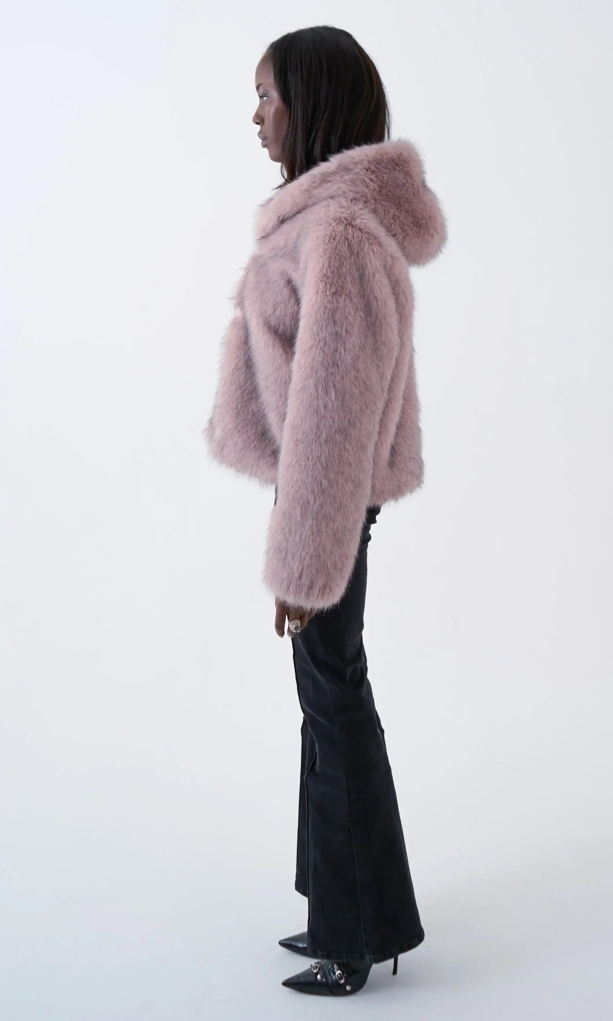The Ragged Priest Julia Pink Faux Fur Coat