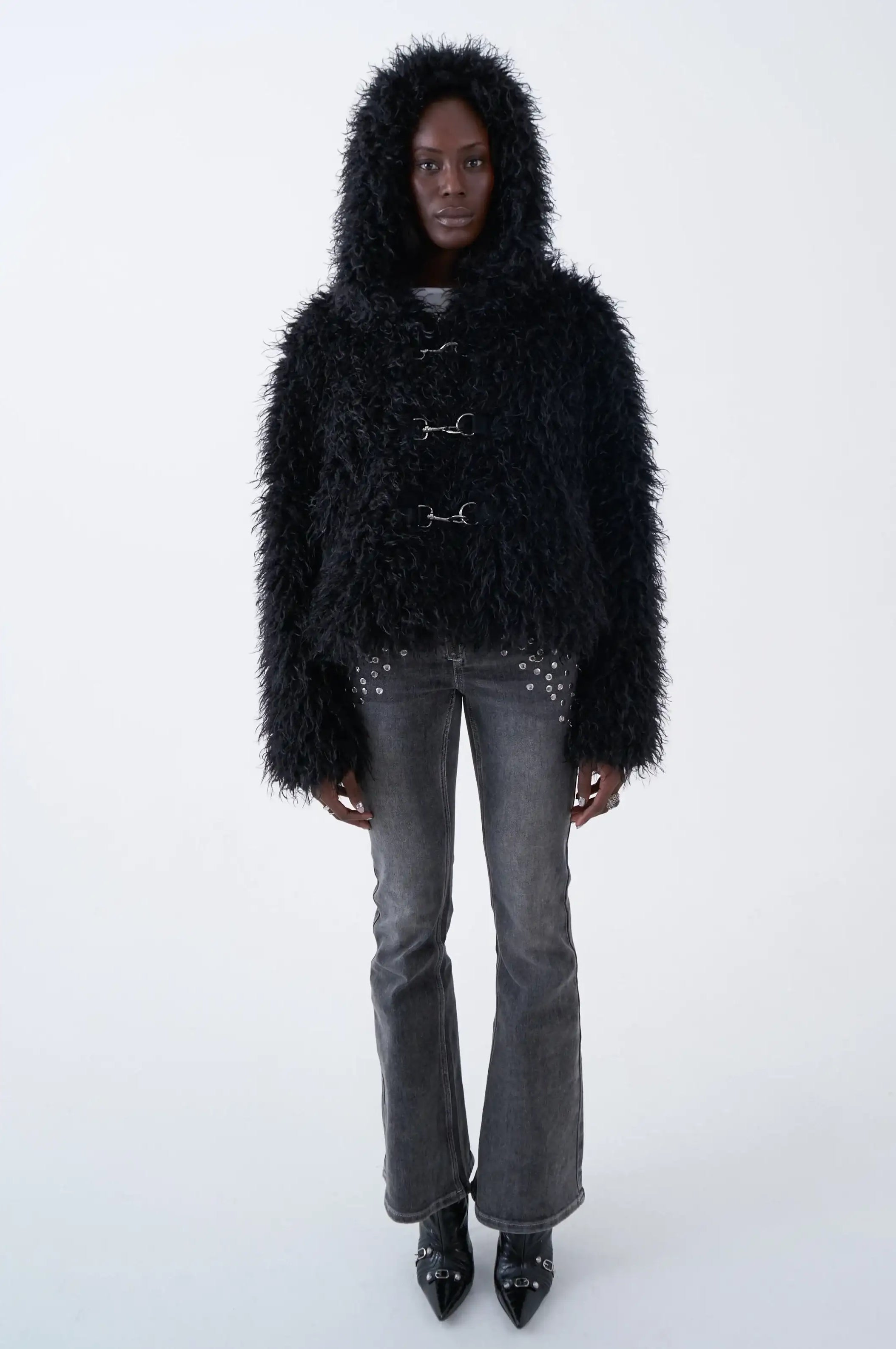 The Ragged Priest Julia Shaggy Faux Fur Coat