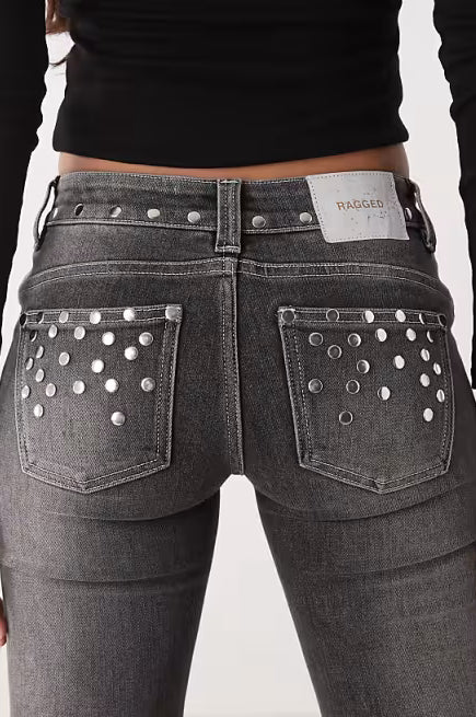 Shop The Ragged Priest The Ragged Priest Locket Charlie Studded Jeans Jeans for women – premium loungewear and festival fashion at Spoiled Brat