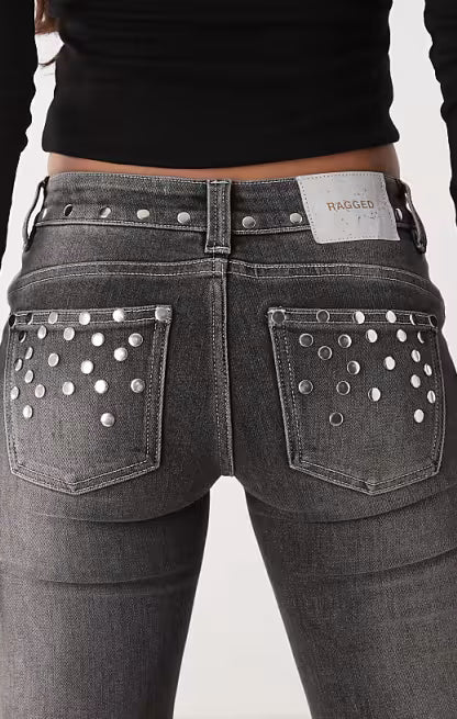 Shop The Ragged Priest The Ragged Priest Locket Charlie Studded Jeans Jeans for women – premium loungewear and festival fashion at Spoiled Brat