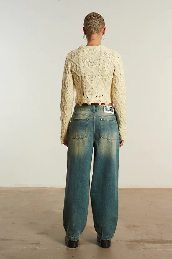 The Ragged Priest Saint Zip Cable Knit Jumper Knit Jumper by The Ragged Priest as seen on celebrities