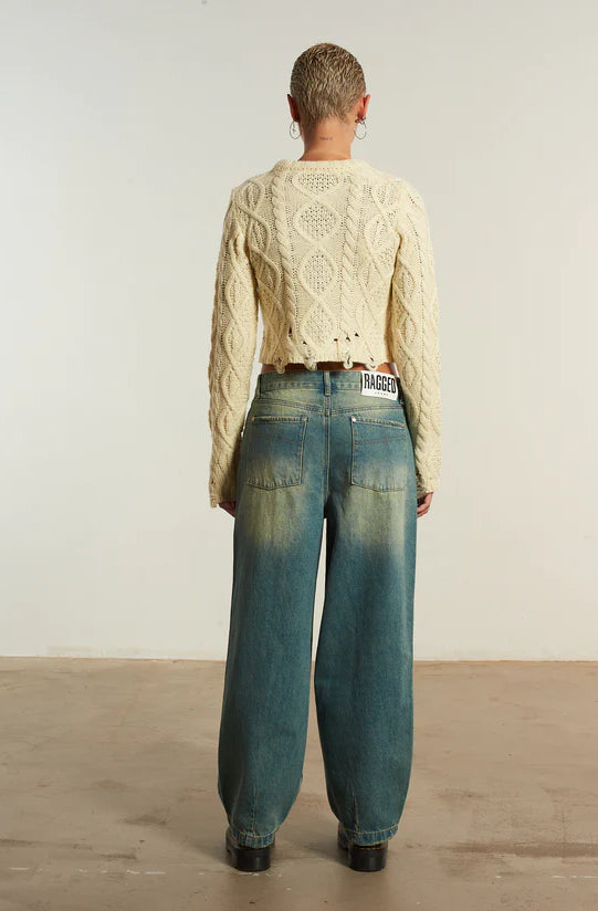 The Ragged Priest Saint Zip Cable Knit Jumper Knit Jumper by The Ragged Priest as seen on celebrities