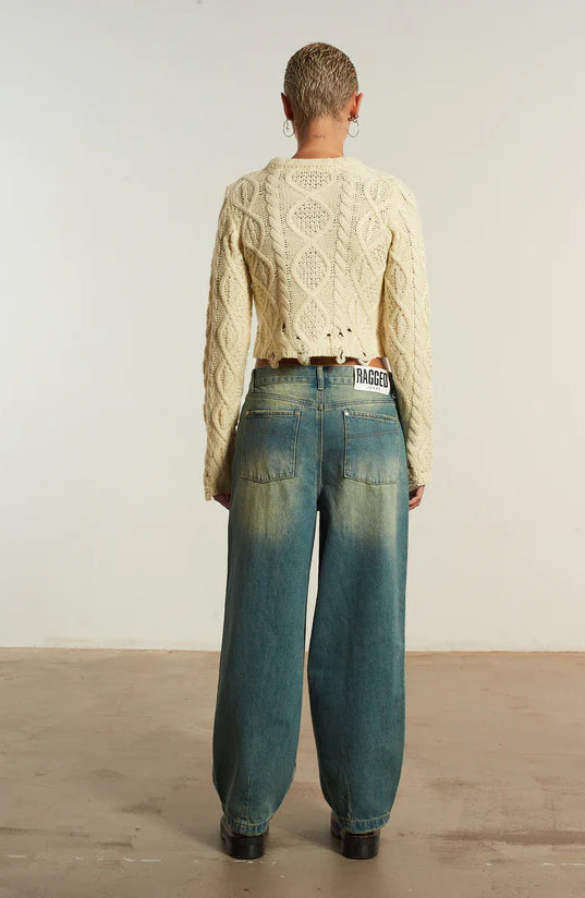 The Ragged Priest Saint Zip Cable Knit Jumper Knit Jumper by The Ragged Priest as seen on celebrities