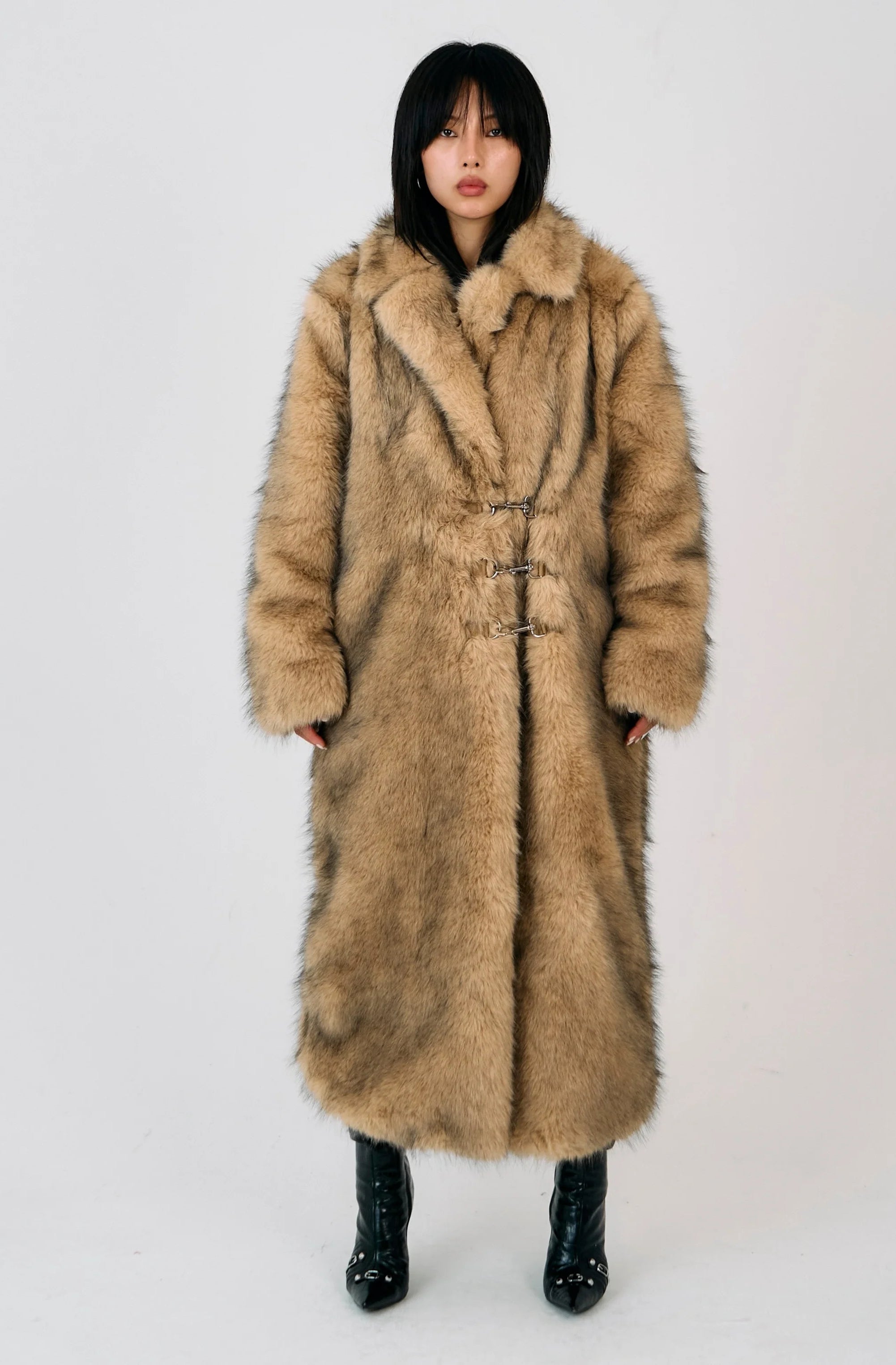 The Ragged Priest Tara Maxi Faux Fur Coat