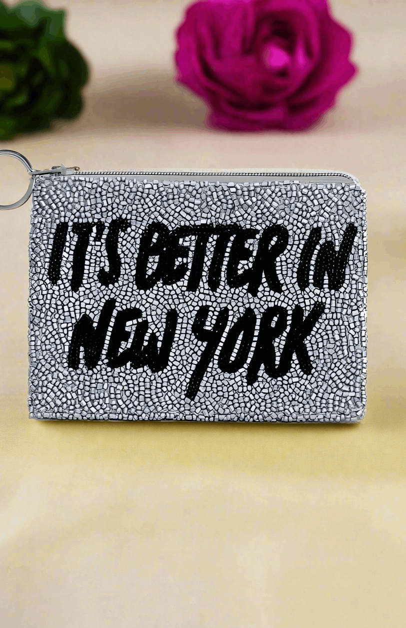 Tiana Designs Hand Beaded Its Better in New York Coin Purse Purse by Tiana New York as seen on celebrities
