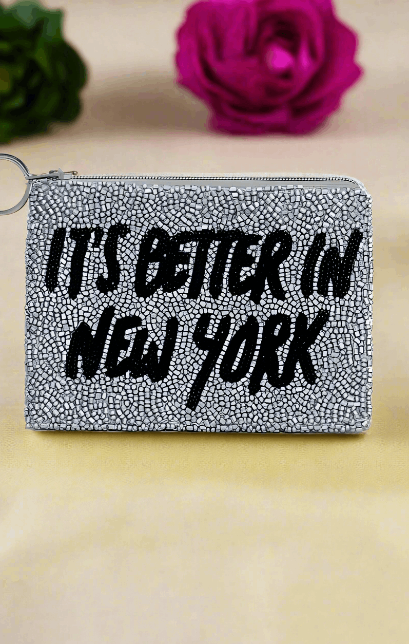 Tiana Designs Hand Beaded Its Better in New York Coin Purse Purse by Tiana New York as seen on celebrities