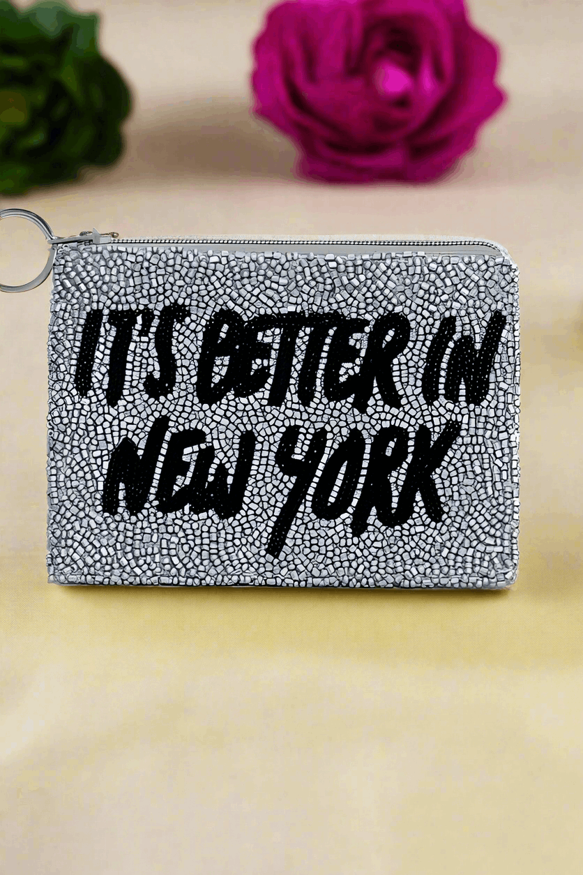 Tiana Designs Hand Beaded Its Better in New York Coin Purse Purse by Tiana New York as seen on celebrities