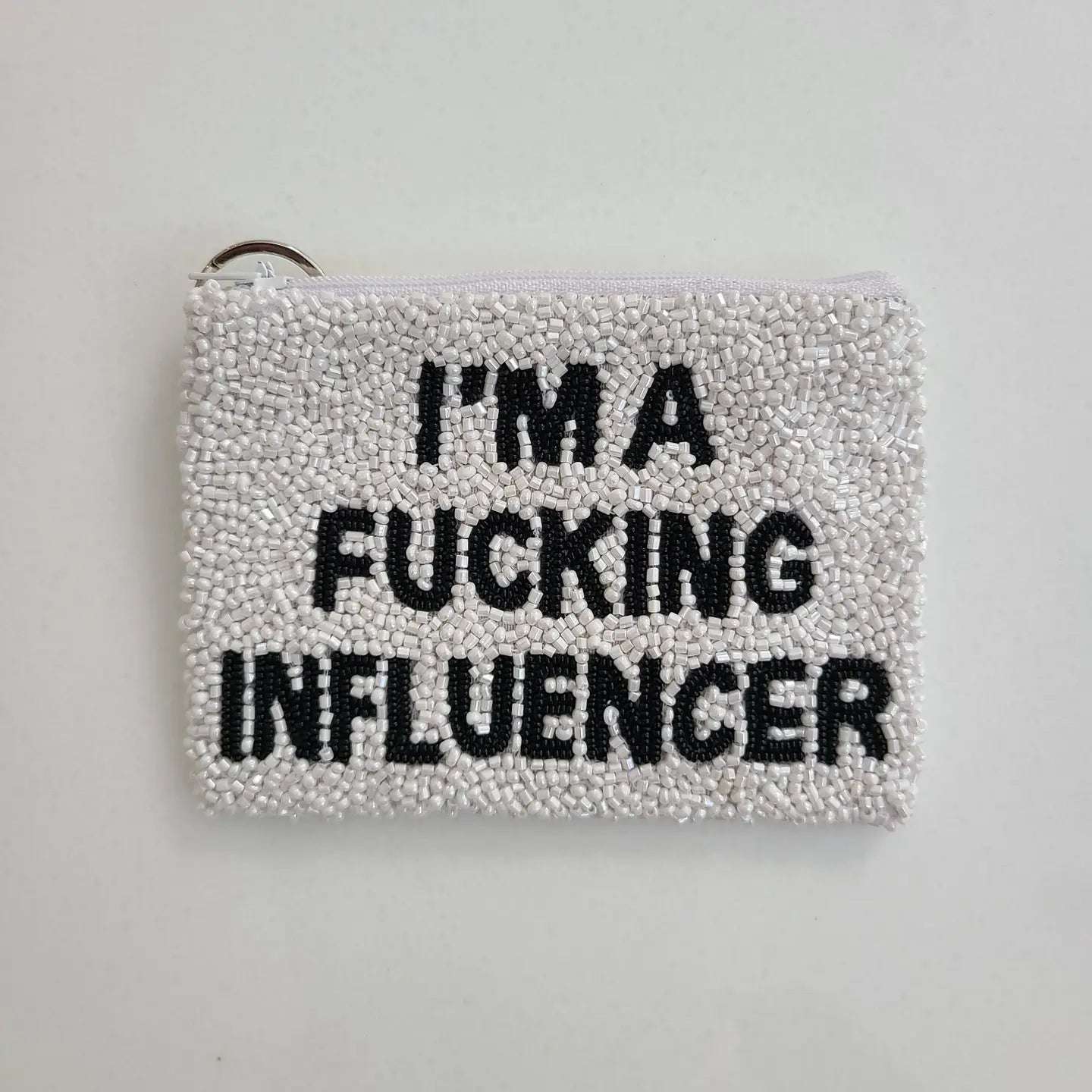 Tiana Designs Hand Beaded Im A Influencer Coin Purse Purse by Tiana New York as seen on celebrities