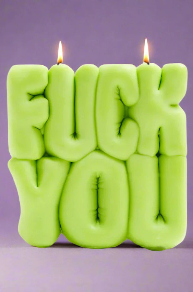 Wavey Casa FUCK You Lime Puffer Candle Candles by Wavey Casa as seen on celebrities
