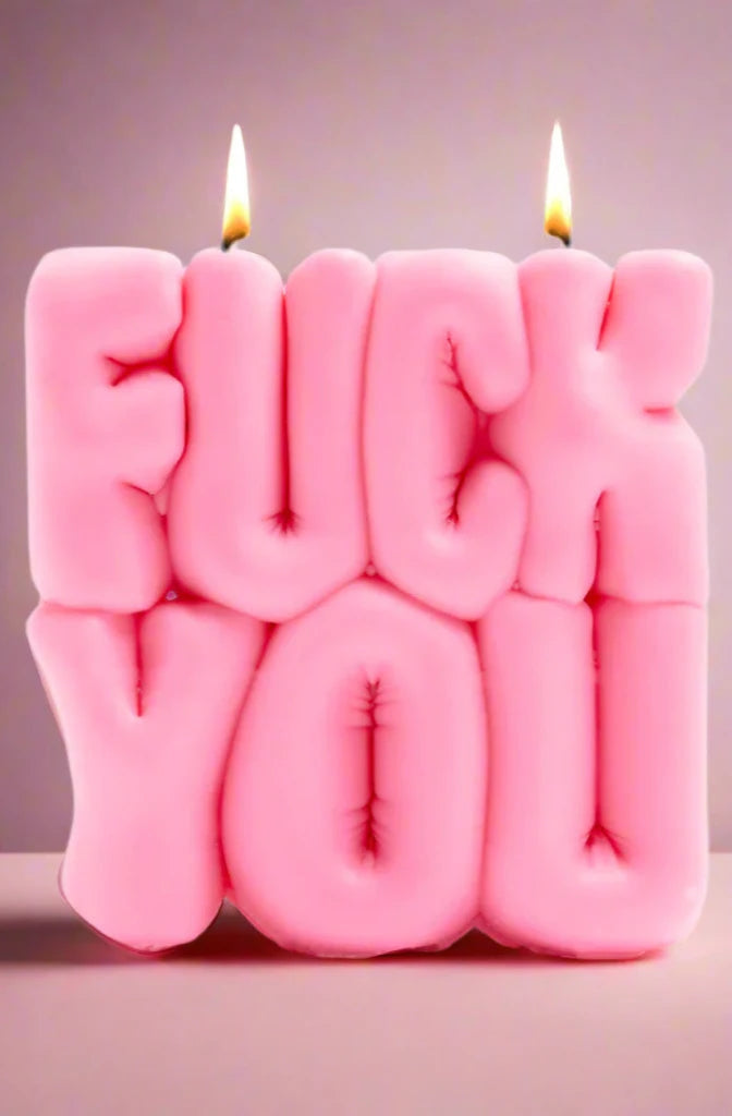 Wavey Casa FUCK You Pink Puffer Candle Candles by Wavey Casa as seen on celebrities