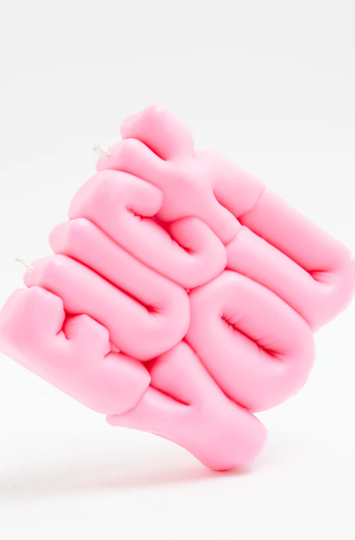 Wavey Casa FUCK You Pink Puffer Candle Candles by Wavey Casa as seen on celebrities