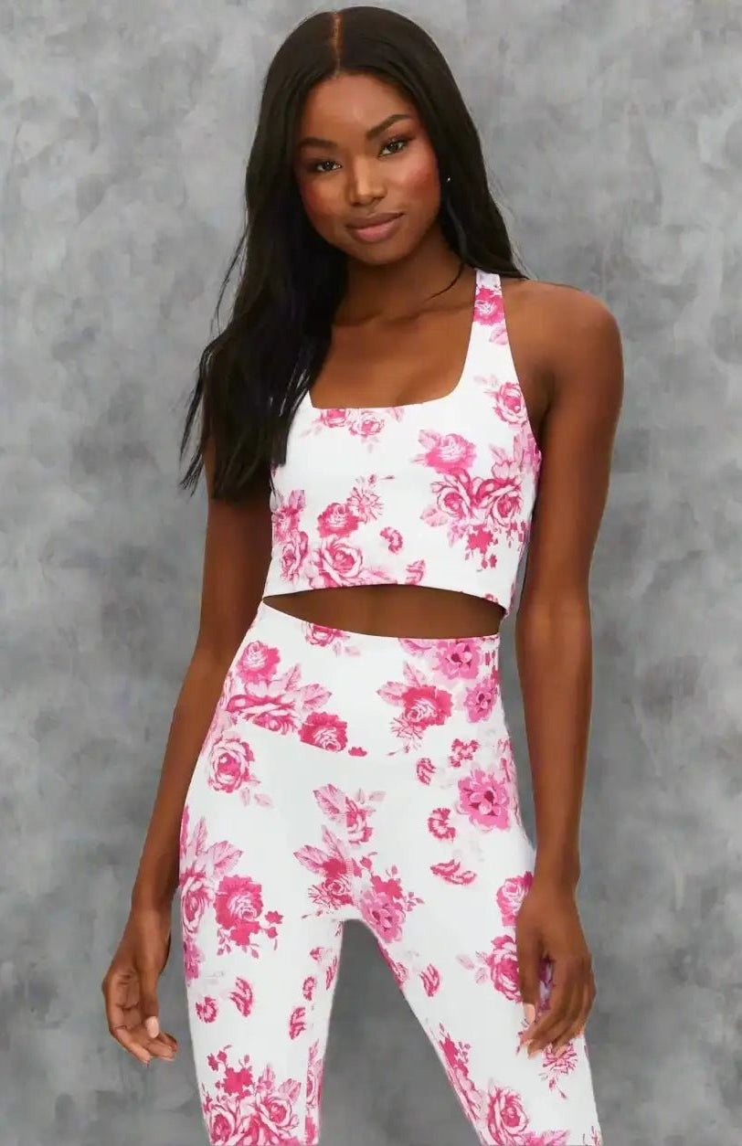 Shop Beach Riot Beach Riot Katya Gym Desert Garden Crop Top as seen on Chloe Sims Crop Top for women – premium loungewear and festival fashion at Spoiled Brat