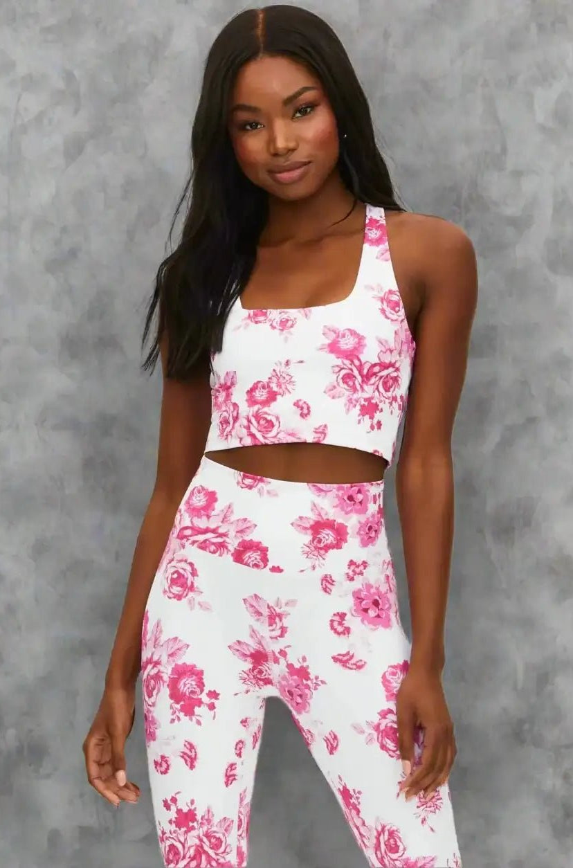 Shop Beach Riot Beach Riot Katya Gym Desert Garden Crop Top as seen on Chloe Sims Crop Top for women – premium loungewear and festival fashion at Spoiled Brat