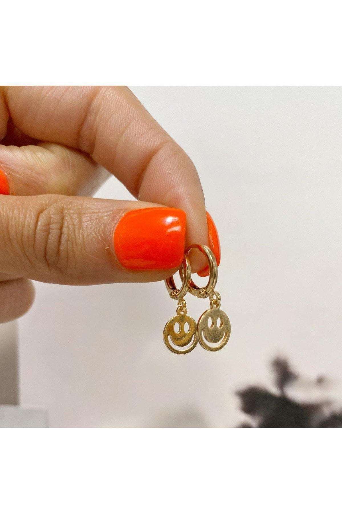 Shop Bracha Bracha Smiley Huggies Gold Hoop Earrings Earrings for women – premium loungewear and festival fashion at Spoiled Brat