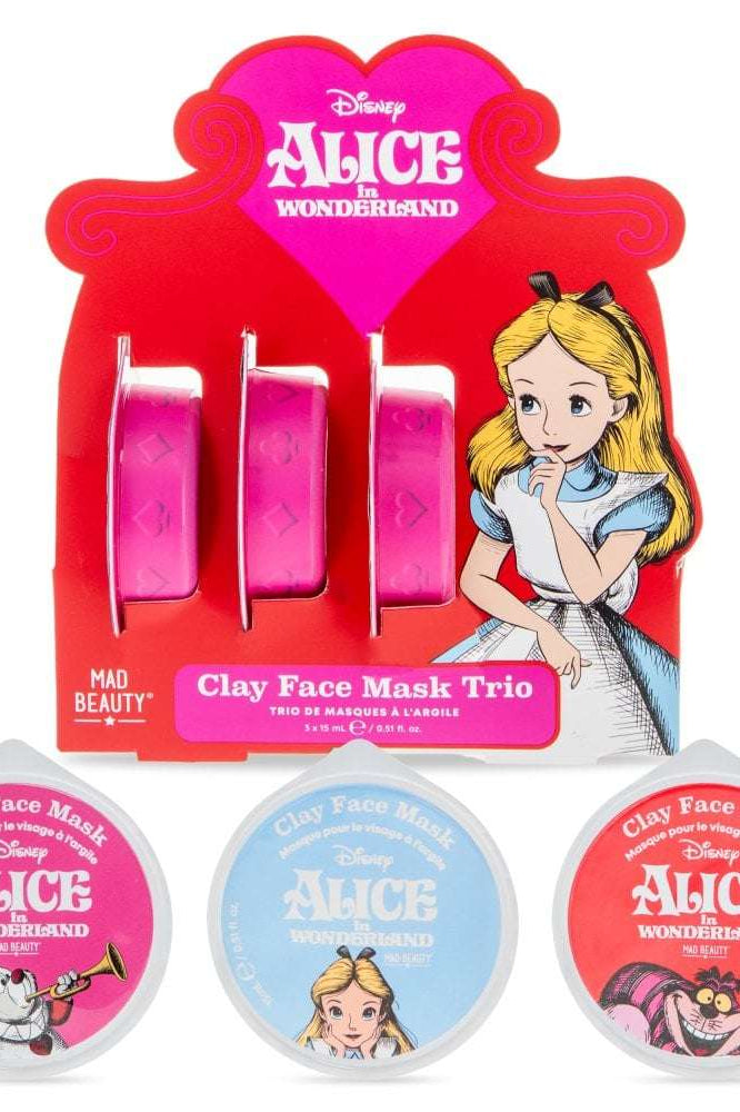 Disney Alice in Wonderland Clay Face Mask Trio Face Mask by Mad Beauty as seen on celebrities