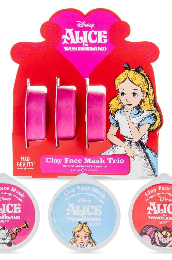 Disney Alice in Wonderland Clay Face Mask Trio Face Mask by Mad Beauty as seen on celebrities
