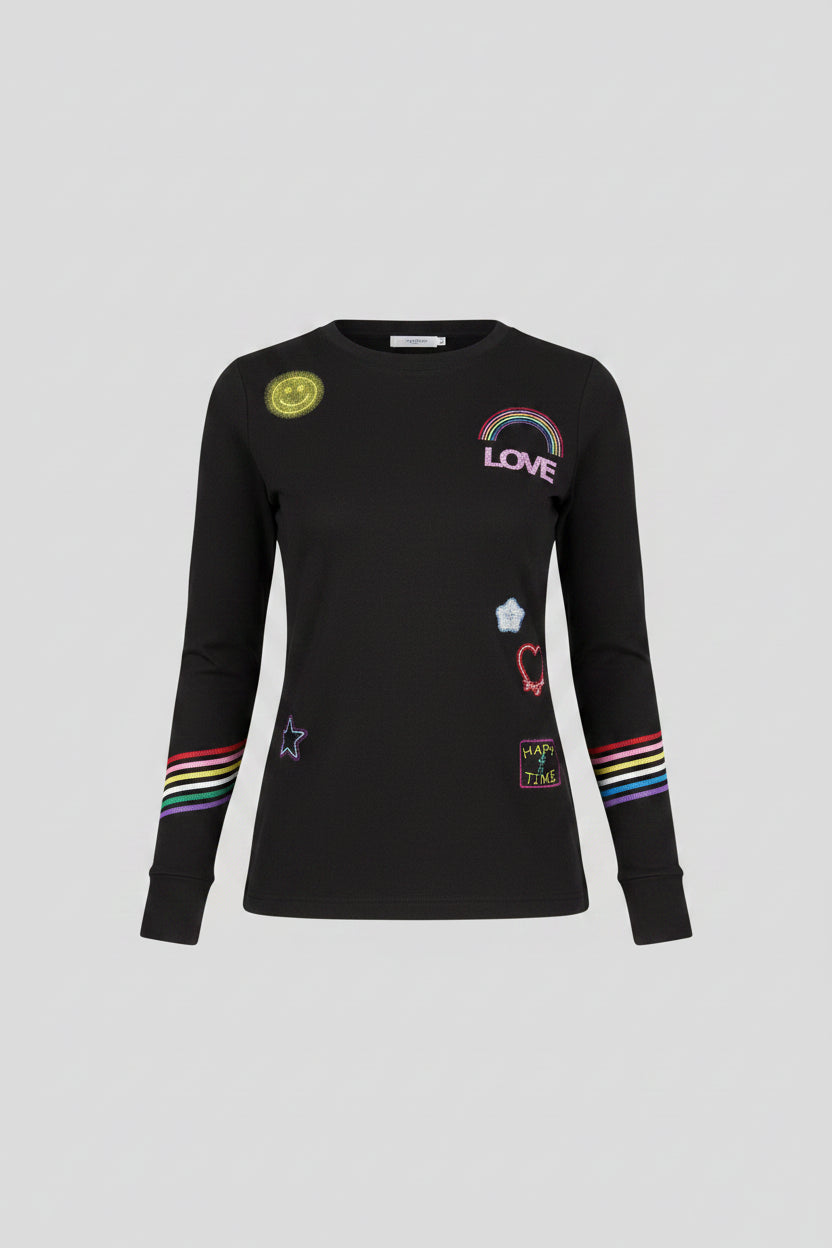 Shop Lauren Moshi Lauren Moshi Mckinley Neon Signs Thermal Top Long Sleeved Top for women – premium loungewear and festival fashion at Spoiled Brat