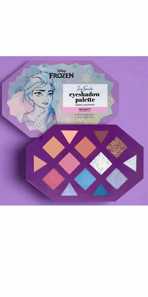 Disney Frozen Icy Touch Eyeshadow Palette Eyeshadow by Mad Beauty as seen on celebrities