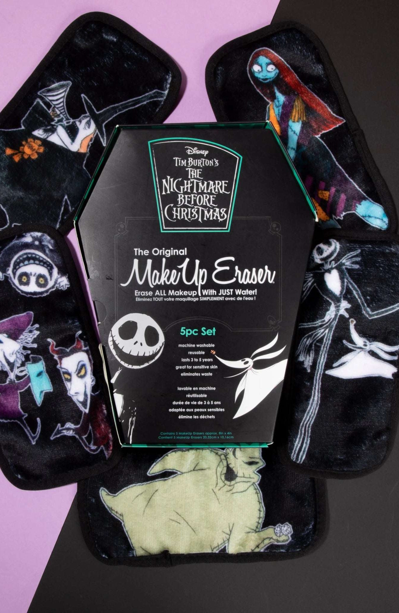 Shop Makeup Eraser Makeup Eraser Disney Nightmare Before Christmas 5pc Mini Set Beauty Product for women – premium loungewear and festival fashion at Spoiled Brat