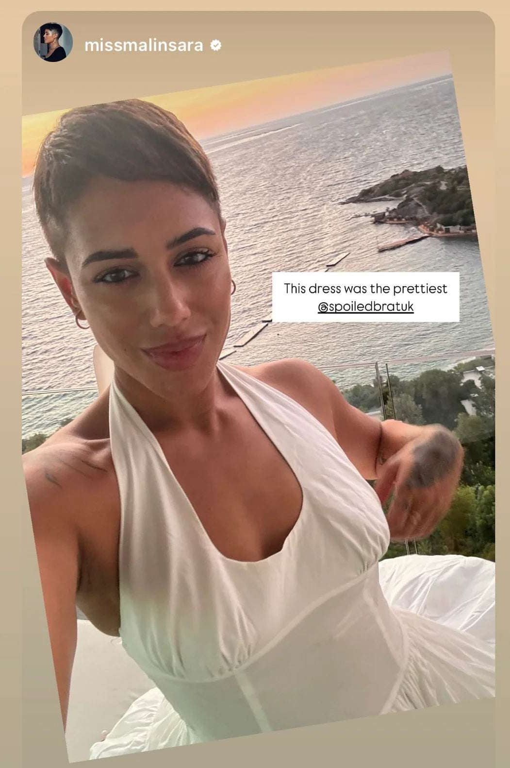 Frankies Bikinis Tulsa Halter Midi Dress as seen on Malin Andersson Maxi Dress by Frankies Bikinis as seen on celebrities