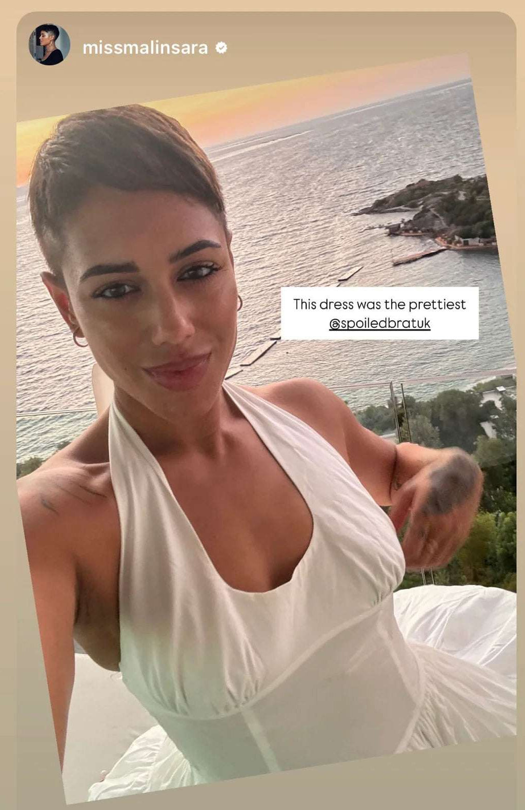 Frankies Bikinis Tulsa Halter Midi Dress as seen on Malin Andersson Maxi Dress by Frankies Bikinis as seen on celebrities