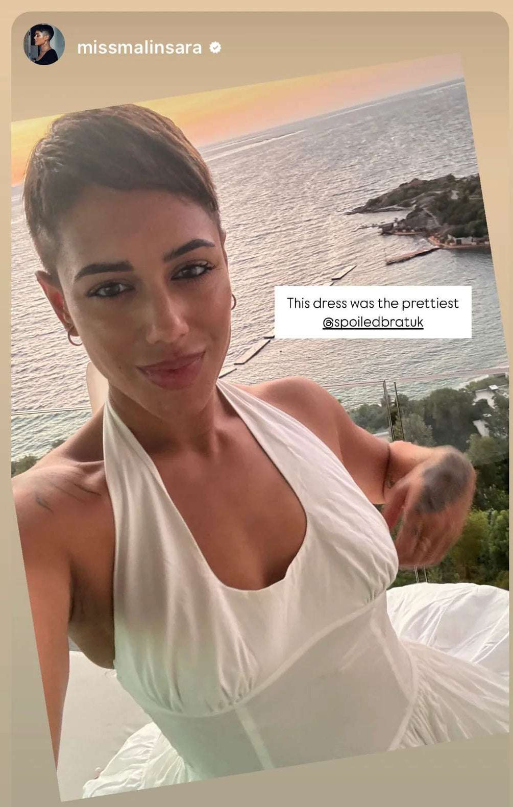 Frankies Bikinis Tulsa Halter Midi Dress as seen on Malin Andersson Maxi Dress by Frankies Bikinis as seen on celebrities