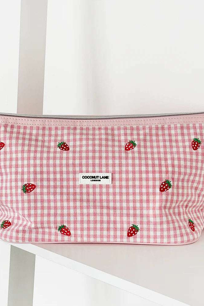 Coconut Lane Strawberry Picnic Magic Lifestyle Pouch Cosmetic Case by Coconut Lane as seen on celebrities
