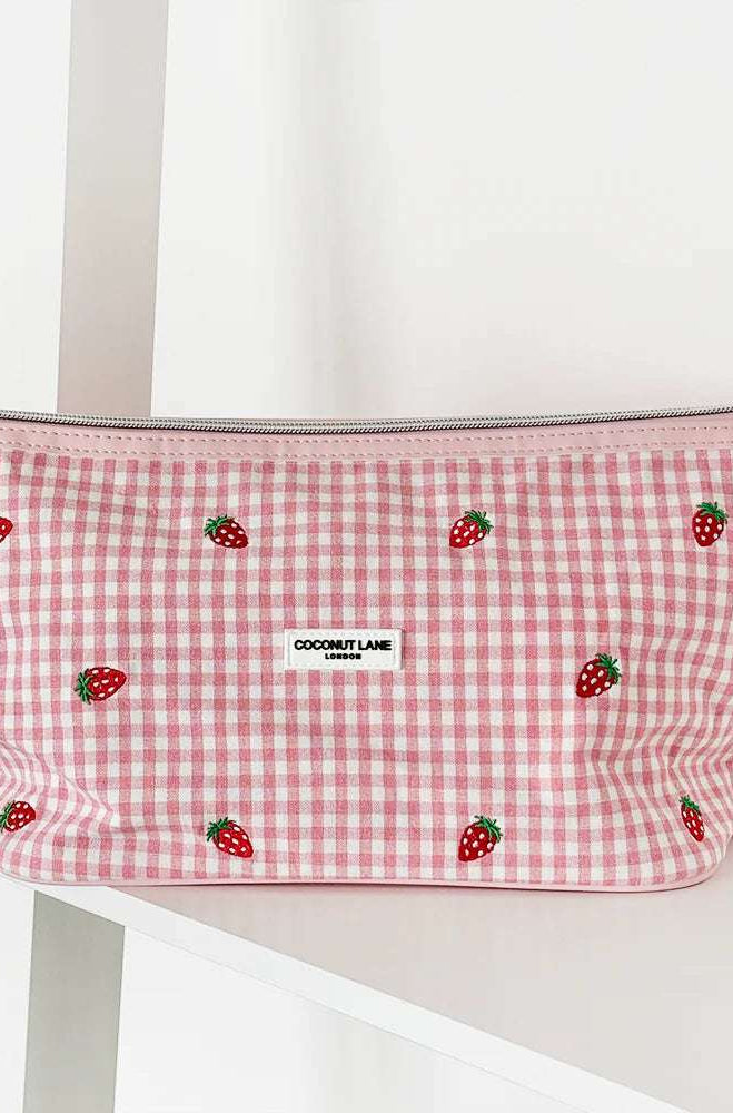 Coconut Lane Strawberry Picnic Magic Lifestyle Pouch Cosmetic Case by Coconut Lane as seen on celebrities