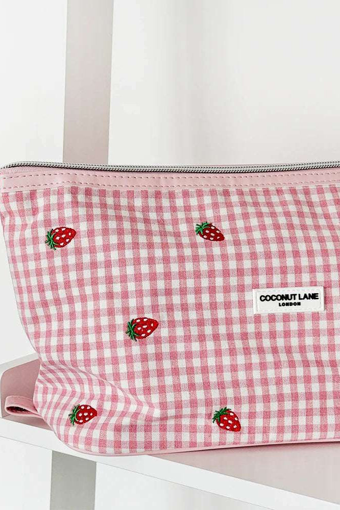 Coconut Lane Strawberry Picnic Magic Lifestyle Pouch Cosmetic Case by Coconut Lane as seen on celebrities