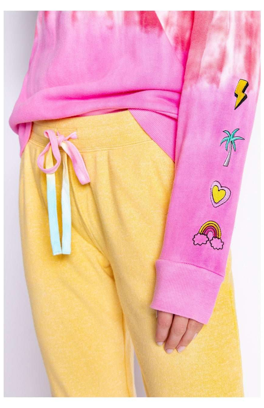 Shop PJ Salvage PJ Salvage One Love Ombre Tie Dye Crew Neck Long Sleeve Sweater Sweater for women – premium loungewear and festival fashion at Spoiled Brat