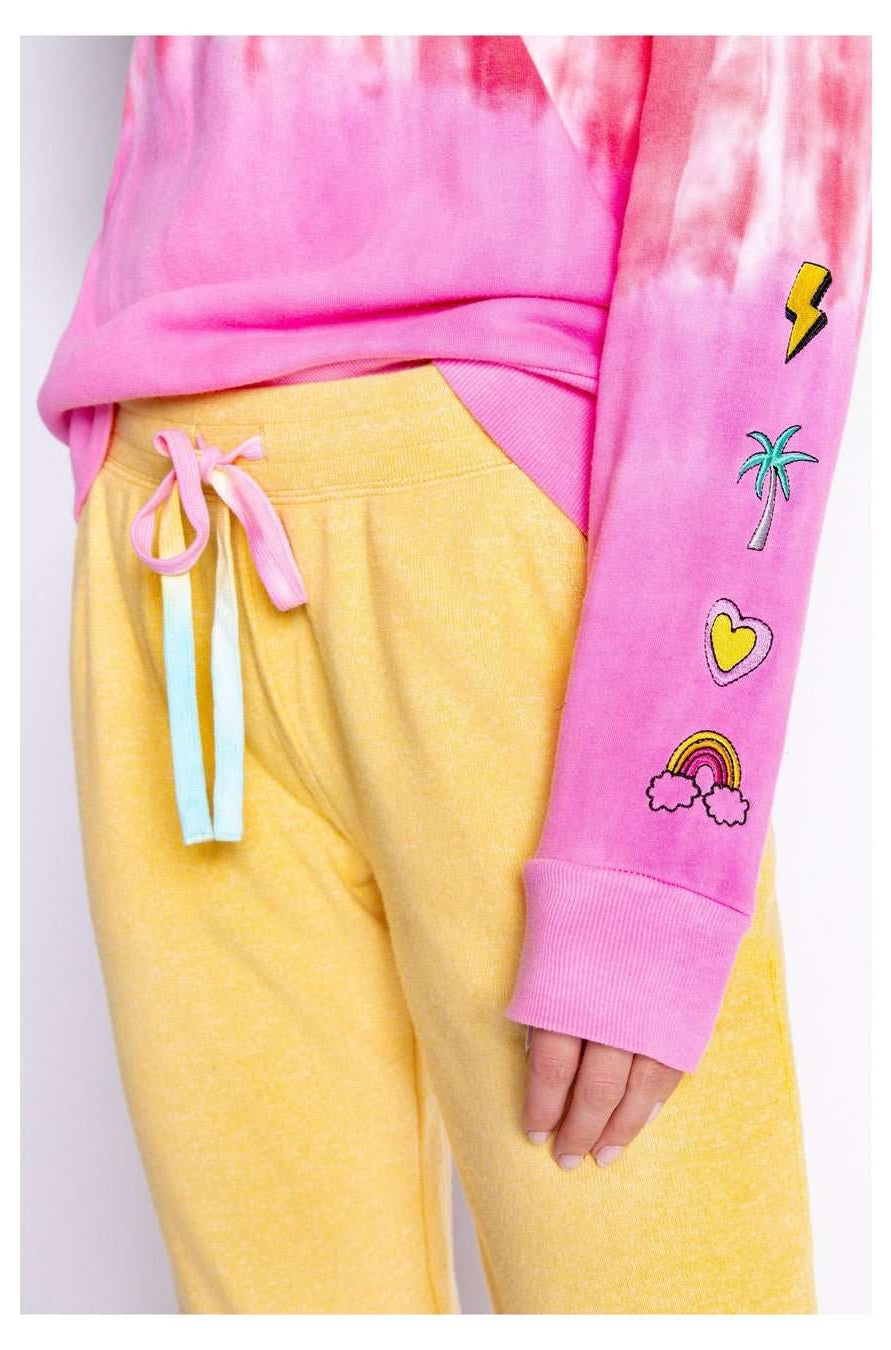 Shop PJ Salvage PJ Salvage One Love Ombre Tie Dye Crew Neck Long Sleeve Sweater Sweater for women – premium loungewear and festival fashion at Spoiled Brat