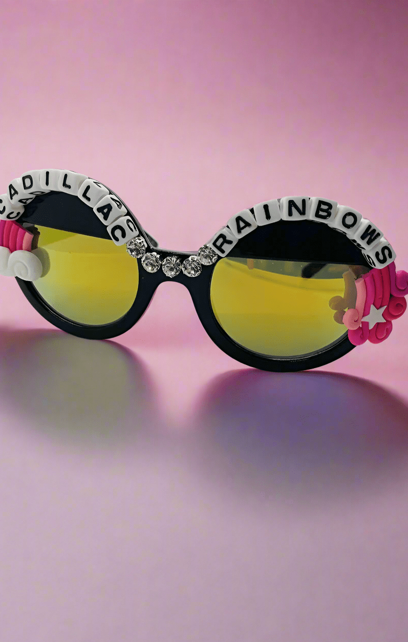Shop Rad and Refined Rad & Refined Cadillac & Rainbows Statement Sunglasses Sunglasses for women – premium loungewear and festival fashion at Spoiled Brat