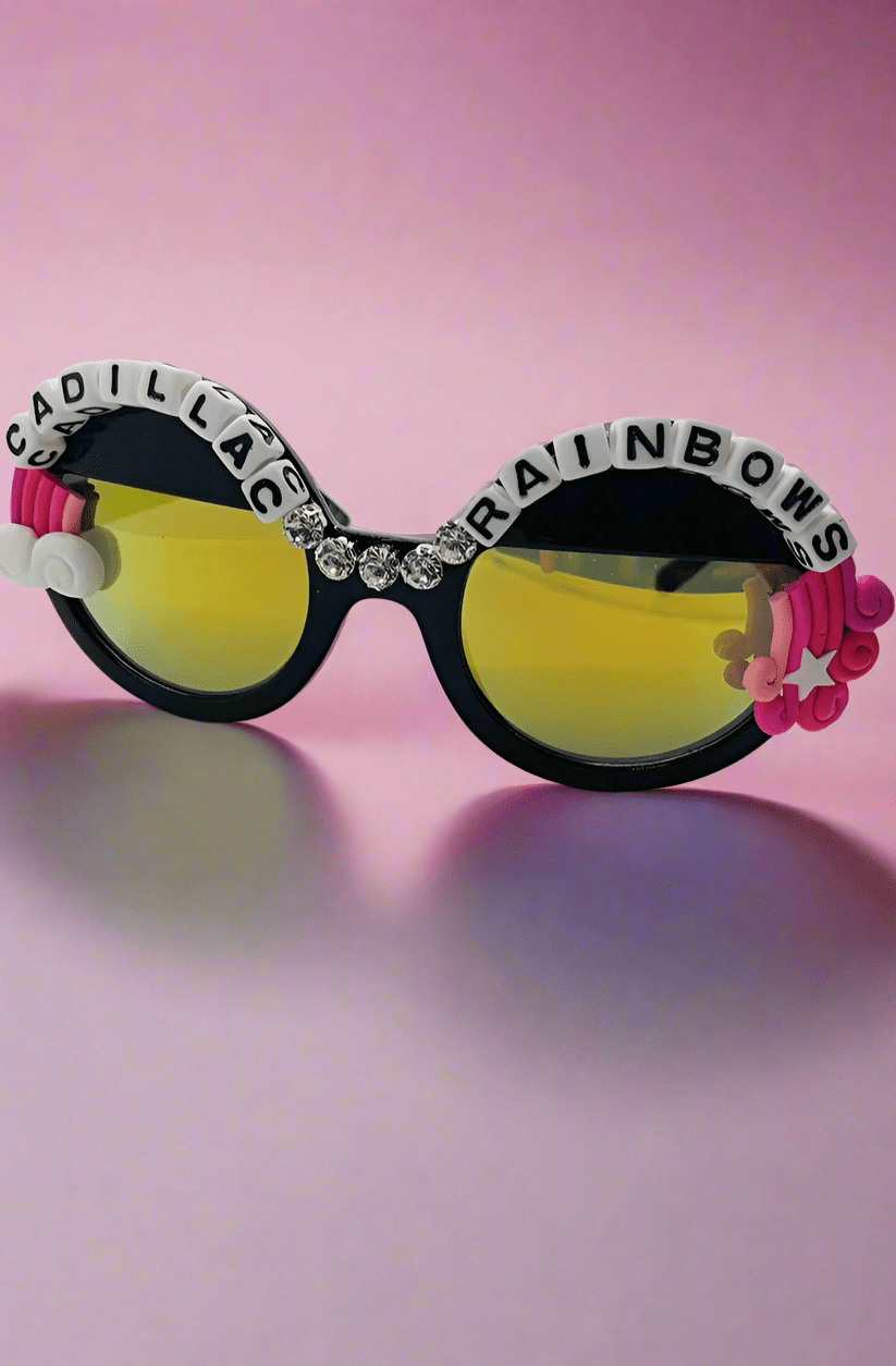 Shop Rad and Refined Rad & Refined Cadillac & Rainbows Statement Sunglasses Sunglasses for women – premium loungewear and festival fashion at Spoiled Brat