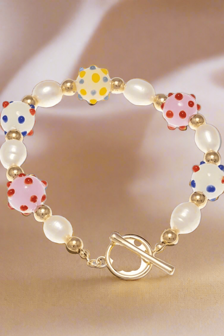 Sofia Richie x 8 Other Reasons Glass Bead Charm Bracelet by 8 Other Reasons – Bracelet – Gold | Spoiled Brat UK