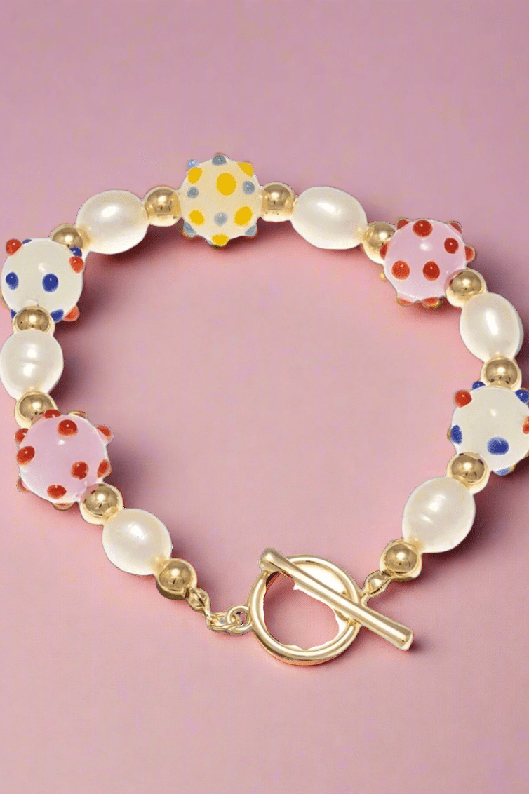 Sofia Richie x 8 Other Reasons Glass Bead Charm Bracelet by 8 Other Reasons – Bracelet – Gold | Spoiled Brat UK