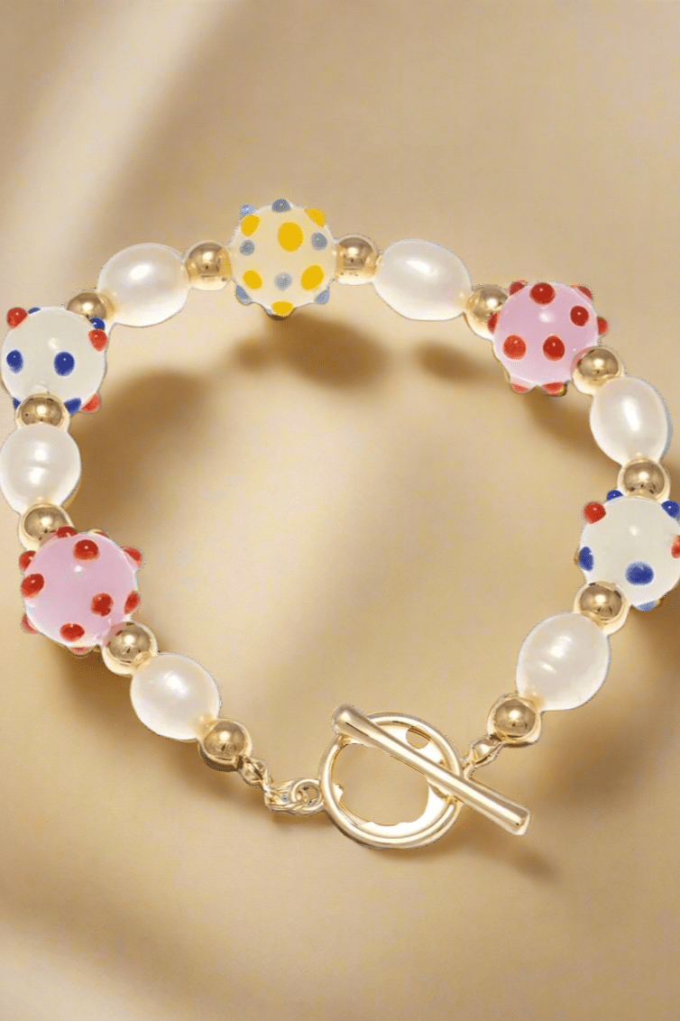 Sofia Richie x 8 Other Reasons Glass Bead Charm Bracelet by 8 Other Reasons – Bracelet – Gold | Spoiled Brat UK