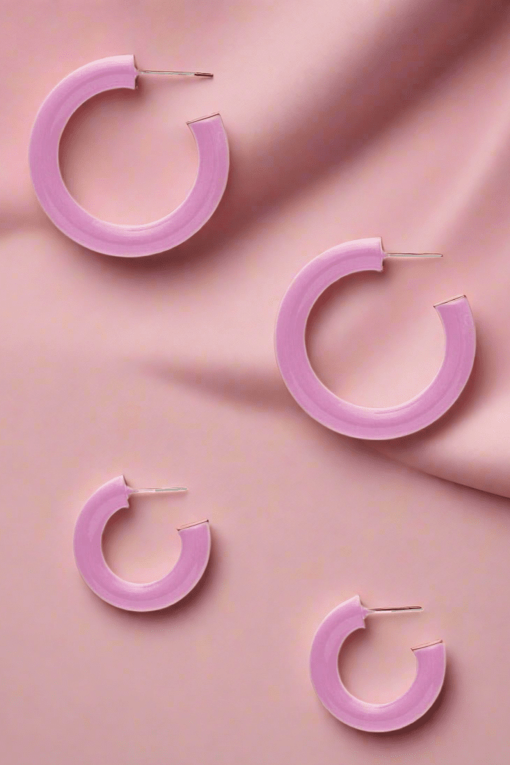 Sofia Richie x 8 Other Reasons Pink Hoop Earrings by 8 Other Reasons – Earrings – Pink | Spoiled Brat UK